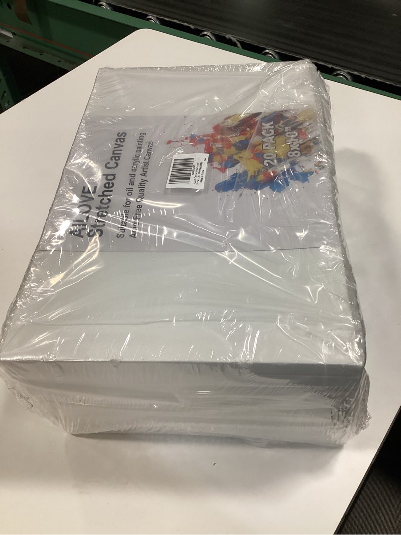 Condition photo showing New/Like New for AILOVE Canvas Panels for Oil Painting, 20-Pack, 8 x 10 inches (White)