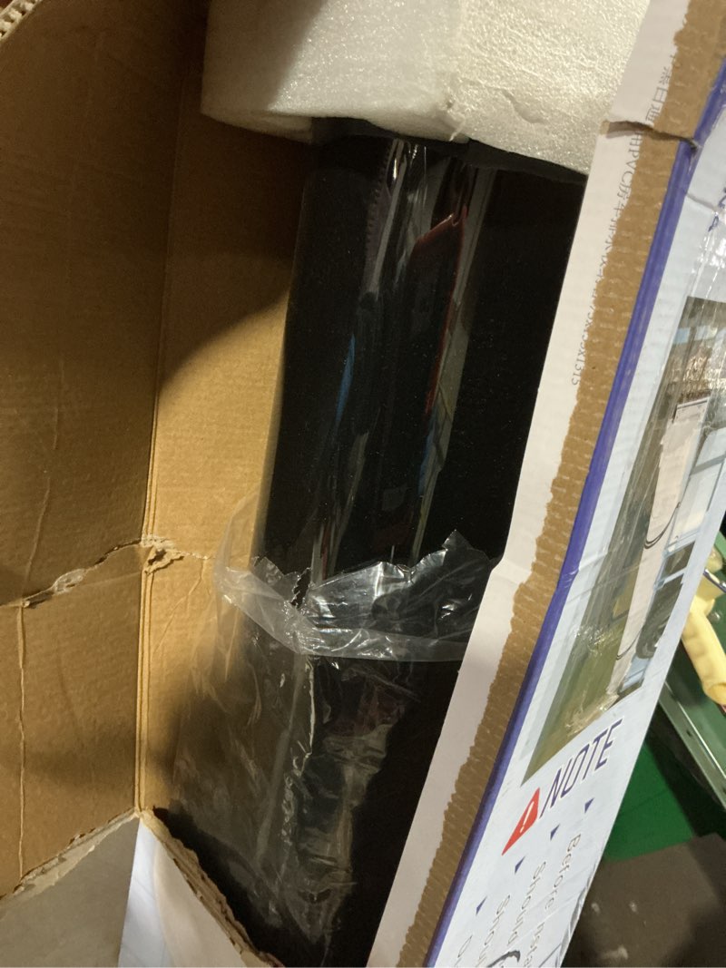 Condition photo showing As Is for touri upgraded rv adjustable ez hose carrier tr5094bk with door cap and mounting screws, 50''-94'', black, 3 mounting tabs included