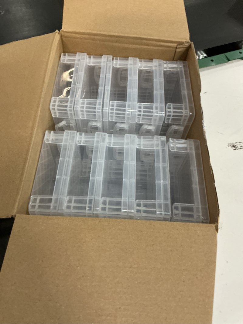 Condition photo showing New/Like New for Suzile 40 Pcs Plastic Crayon Boxes with Snap Lid Crayon Storage Container Bulk Stackable Transparent Container Case for Classroom Supplies Pen Pencil Craft Clear