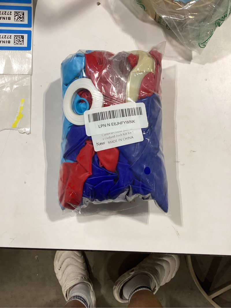 Condition photo showing Good Condition for carnival circus balloons garland arch kit for 164pcs red blue yellow rainbow multicolor with confetti balloons for carnival theme birthday party decorations red yellow blue green