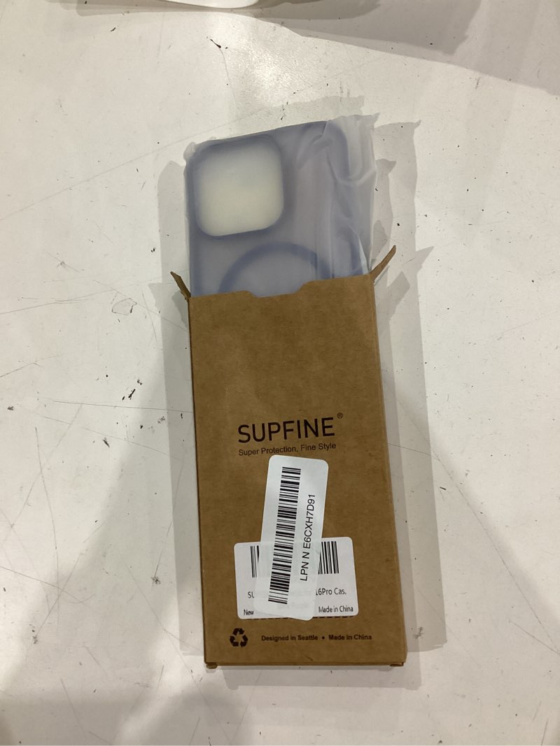 Condition photo showing New/Like New for supfine magnetic for iphone 16 pro case (compatible with magsafe) (military grade drop protection) slim translucent matte shockproof with anti-fingerprint phone case,dark purple dark purple for iphone 16 pro