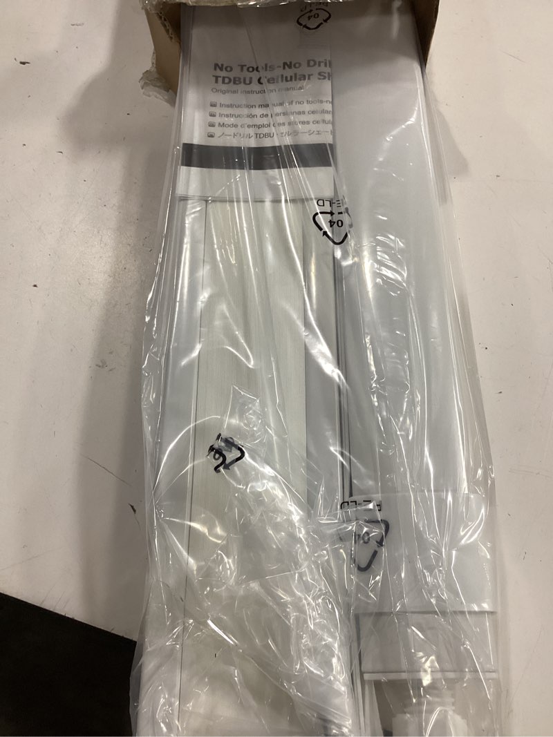 Condition photo showing New/Like New for LazBlinds No Tools No Drill Cordless Cellular Shades, Top Down Bottom Up (TDBU) Honeycomb Shades for Home, Light Filtering Thermal Insulation Blinds for Windows, 39" W x 72" H, White Light Filtering - White 39" W x 72" H