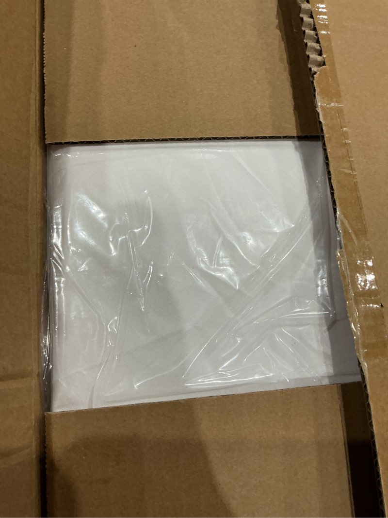 Condition photo showing New/Like New for 10 Pack White Round Tablecloths, 120 Inch Stain Resistant and Wrinkle Polyester Fabric Washable Table Clothes Cover for Kitchen Dining, Wedding, Reception Banquet, Birthday Party, Buffet Restaurant White 120 In Round, 10 Pack