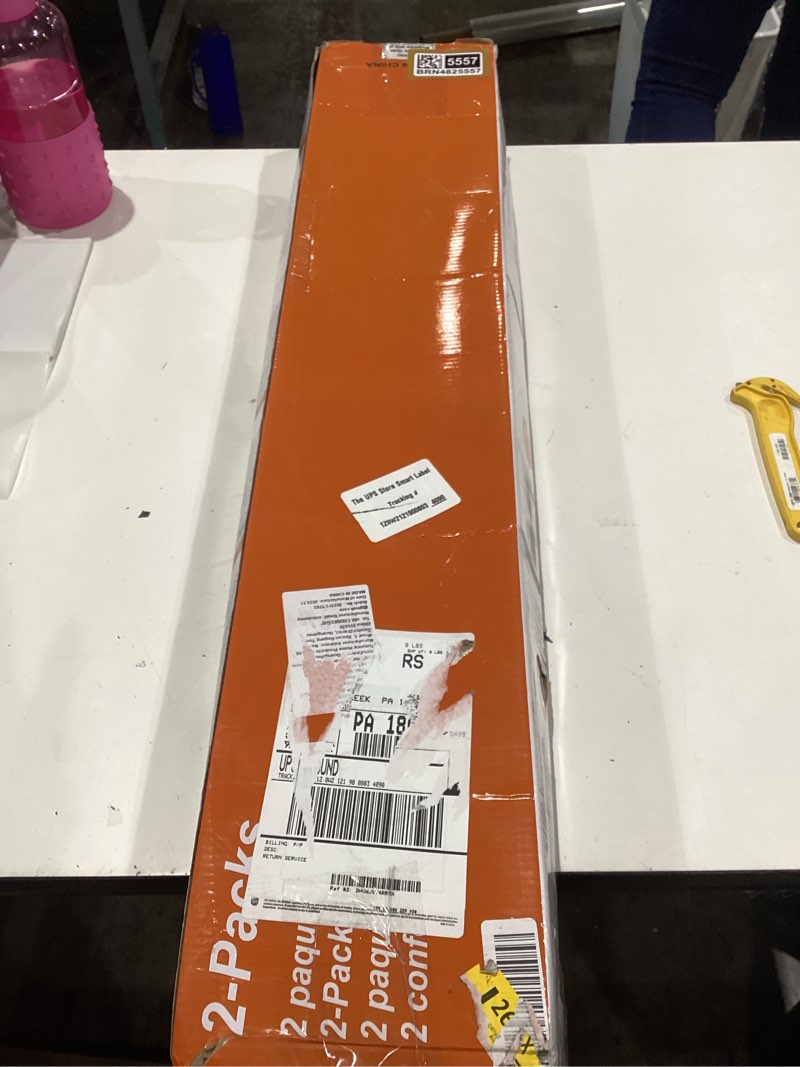 Condition photo showing New/Like New for (2 pack) retractable baby gate for doorways and stairs, mesh safety gate for pet, indoor & outdoor use, one-hand operation, easy installation, 33.6" tall, expands to 55" wide?white,33.6"x55") 33x55 inch(2 pack) white