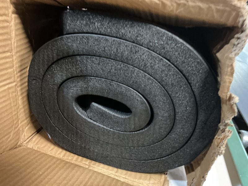 Condition photo showing As Is for foam sleeping pad for camping - 1.25-inch-thick waterproof sleep pad with carry straps for cots, tents, or sleepovers by wakeman outdoors (black) black 1 pack