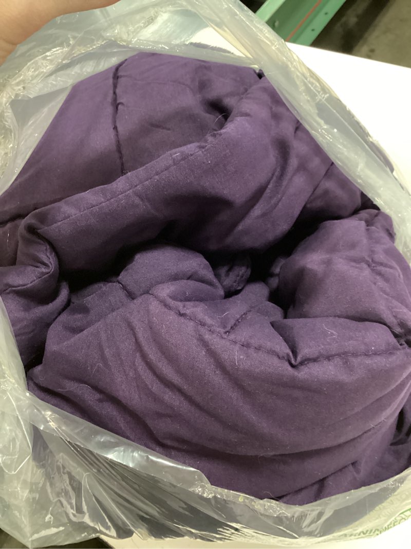 Condition photo showing As Is for downcool queen comforter set -all season bedding comforters sets with 2 pillow cases-3 pieces bedding sets queen -down alternative purple queen size comforter sets(88"x92")