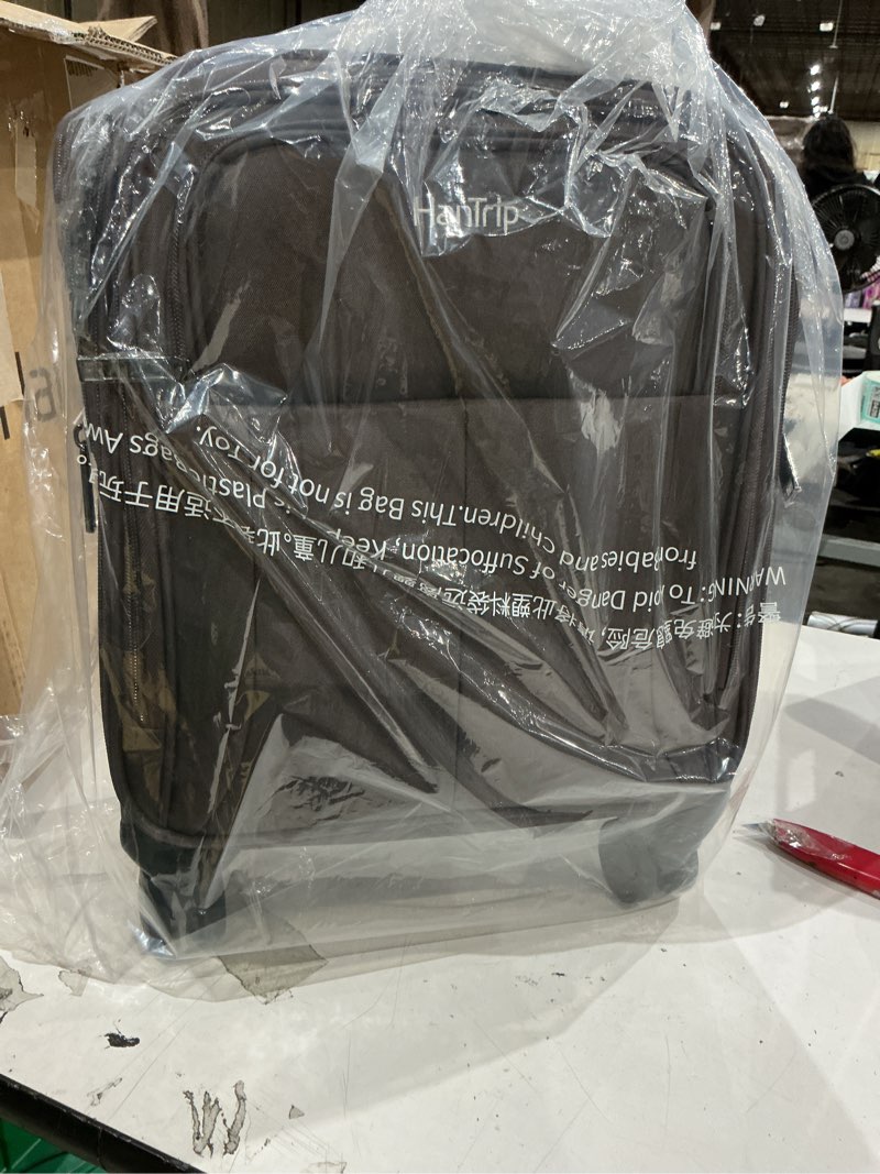 Condition photo showing Good Condition for hantrip 16 inch underseat carry on luggage with wheels softside small suitcases personal item bag with pocket travel luggage for men women business overnight bag(coffee) underseat 16-inch coffee