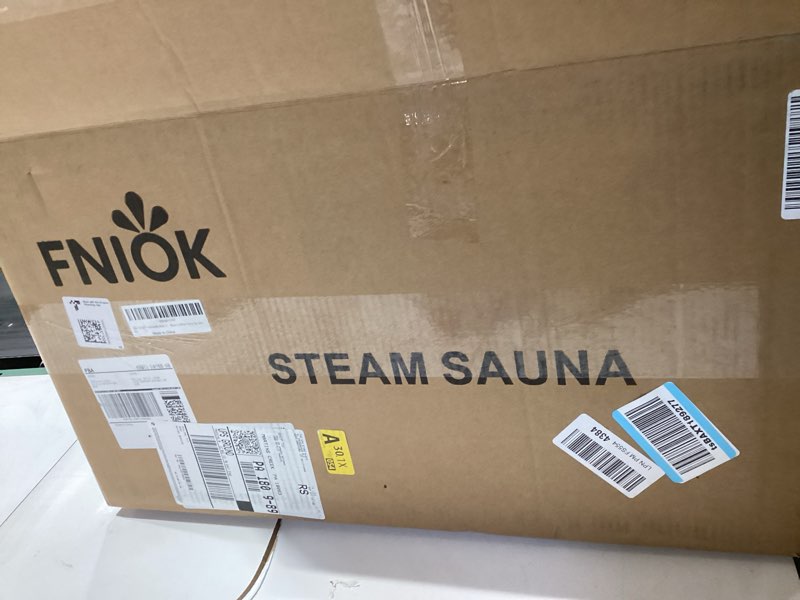 Condition photo showing Good Condition for Steam Sauna Tent for Home with Transparent Door, Portable Indoor Sauna with Powerful Steam Heating, Foldable Personal Spa for Relaxation (Single Rectangular,Black)