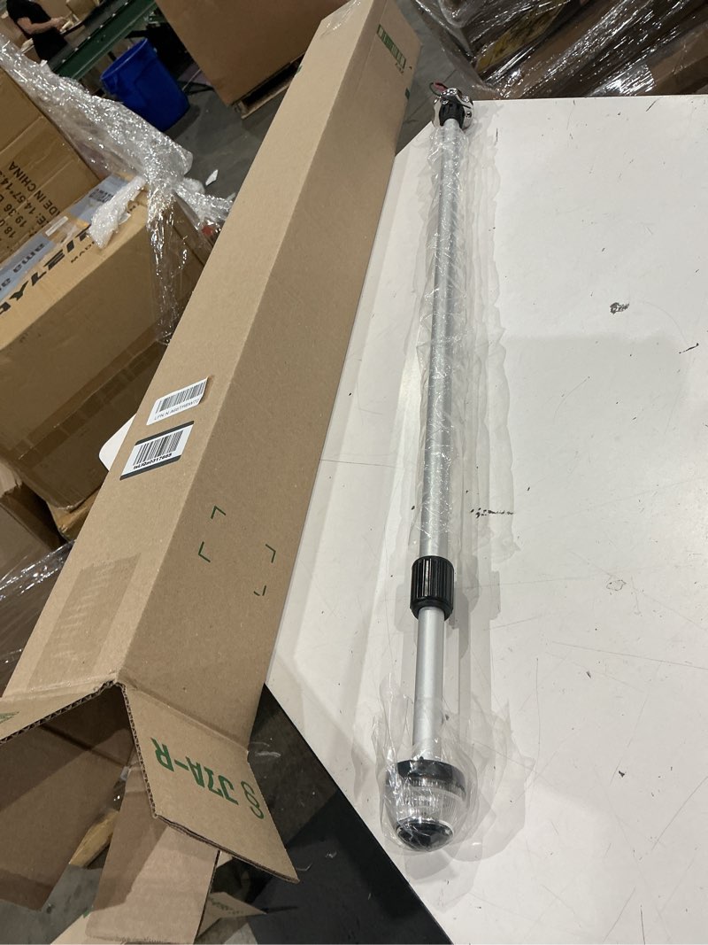 Condition photo showing New/Like New for aluminum telescoping stern/anchor light,all-round led navigation,10-30vdc,28-43 inches, removable plug-in base,for pontoon and boats