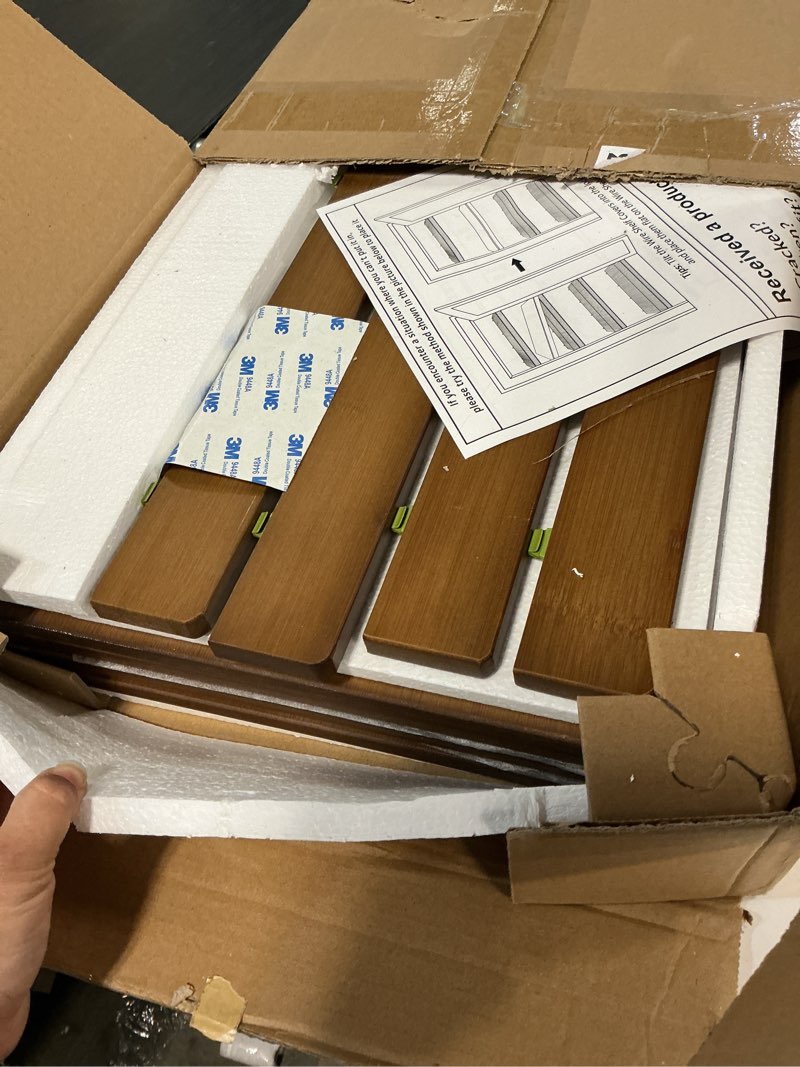 Condition photo showing Good Condition for wire shelf covers, bamboo wire rack covers for pantry, closet (4pcs, 24" w x 12" d) 24"w x 12"d 4