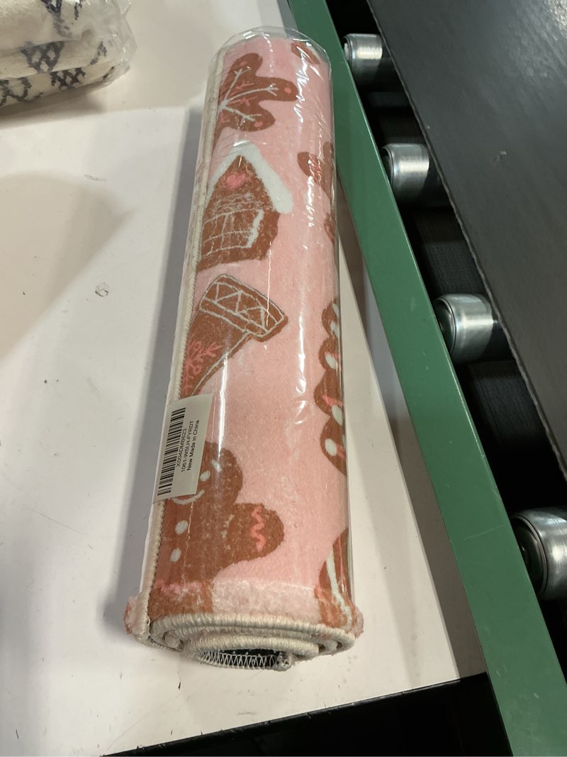 Condition photo showing New/Like New for Nogrit Pink Christmas Door Mat, 17x30 Inch Non-Slip Doormat for Living Room Rug Door Mat Entryway Bedroom Kitchen for Indoor Entrance Christmas - Anti-slip - 2