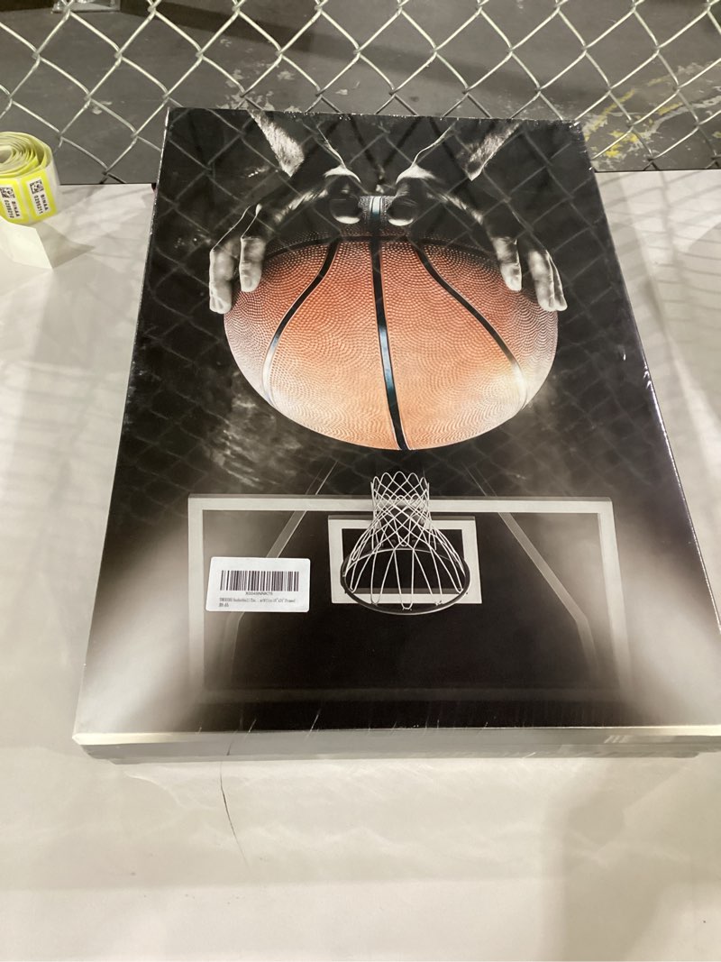 TBKHUDBI Basketball Themed Wall Art Teen Boys Room Poster Canvas Prints Set of 3 Sports Player Men B