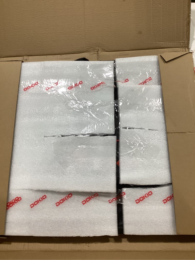 Condition photo showing As Is for DOKIO 150W Portable Foldable Solar Panel Kit, Compact 21x20in Design 7.3lb with Standalone Controller and USB, Monocrystalline Charger for 12V Batteries, Power Stations, RV Camping Emergency Use 160W