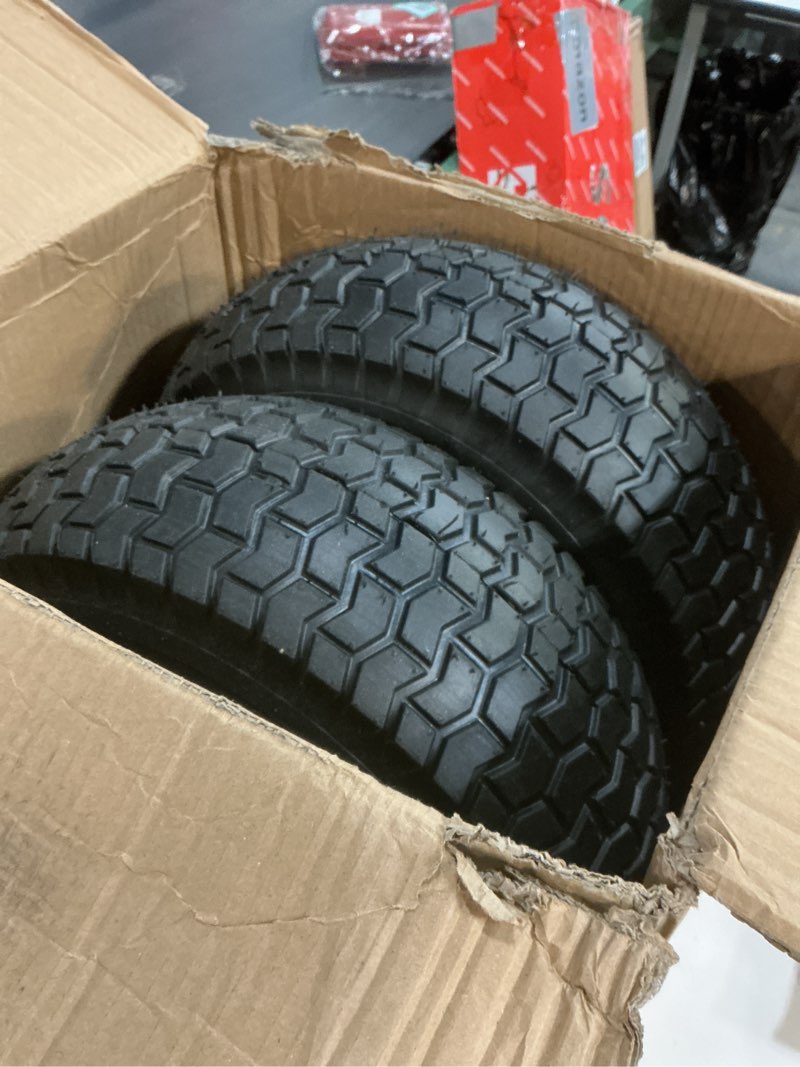 Condition photo showing Good Condition for 16x6.5-8 Tubeless Tire and Wheel,2 Pcs Replacement Riding Lawn Mower Garden Tractor Front Wheel Tire and Wheel with 3" Offset Hub, 3/4" Bearing or 1" Bore Bushing 16x6.5-8-Nylon tires