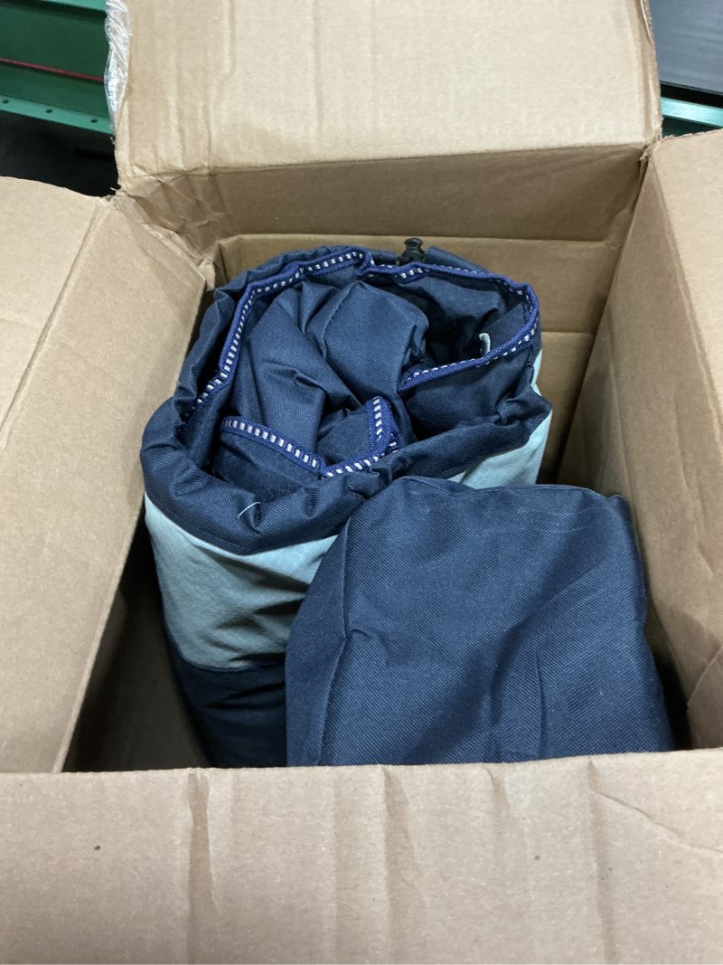 Condition photo showing Good Condition for green party folding camping chair oversized heavy duty lawn chair with cooler bag, cup holder, storage pocket, collapsible padded outdoor arm chair, quad lumbar 2 pack blue