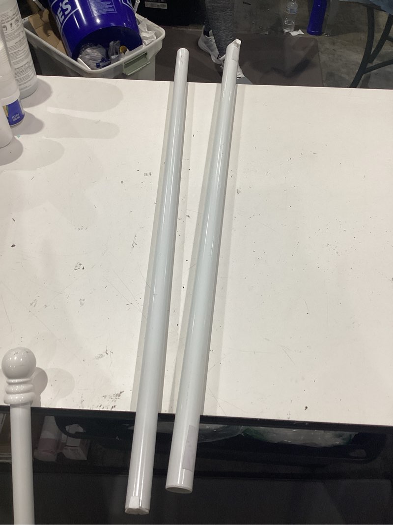 Condition photo showing As Is for project source closet rod white metal closet rod