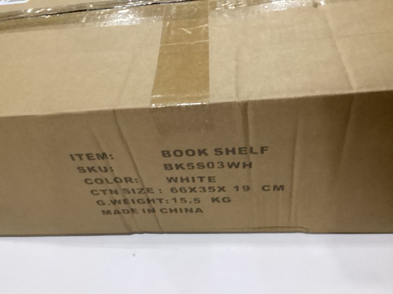 Condition photo showing New/Like New for Furinno PASIR Book Shelf, 3-Tier Bookshelf, Storage Shelves Bookcase, 9.7 x 23.7 x 31.5, for Living Room, Bedroom, Home Office, Plain White