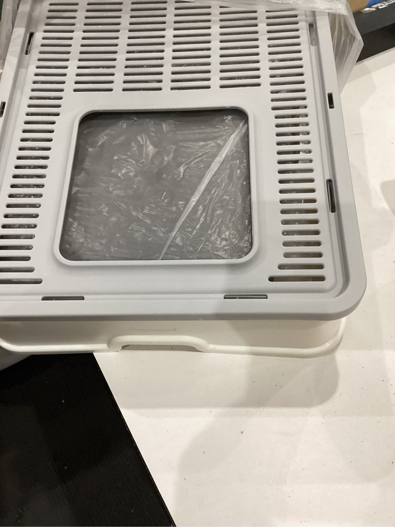 Condition photo showing Good Condition for drawer top entry cat litter box fully enclosed large splash-proof deodorant cat toilet cat basin poop supplies cat toilet