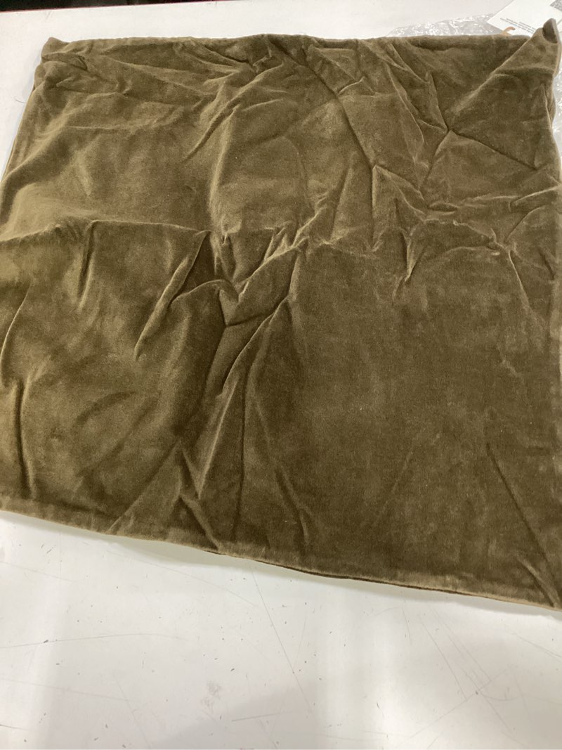 Condition photo showing Good Condition for quince pillow covers / contrast piped wool olive 