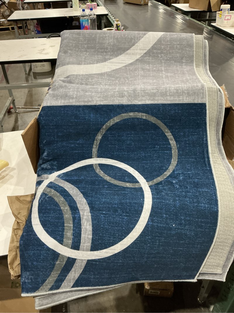 Condition photo showing Good Condition for similar to home dynamix premium indus modern area rug, midnight blue/gray,
