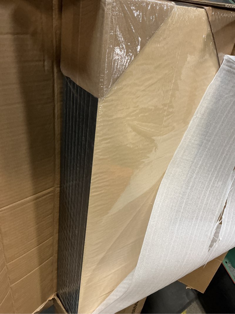 Condition photo showing New/Like New for Art3dwallpanels 10 Pack Acoustic Panels, 48" X 12" X 0.43" Soundproof Wall Panels, Self Adhesive High Density Sound Absorbing Acoustic Treatment for Recording Studio, Office, Camel and Black 10 Pack 12''x48'' Camel and Black