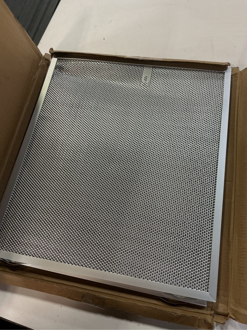 Condition photo showing Good Condition for range hood grease filter aluminum compatible with broan nutone ken-more s99010430-002, 99010430-002, 4512880 15.75×13.78 inch 2 pack