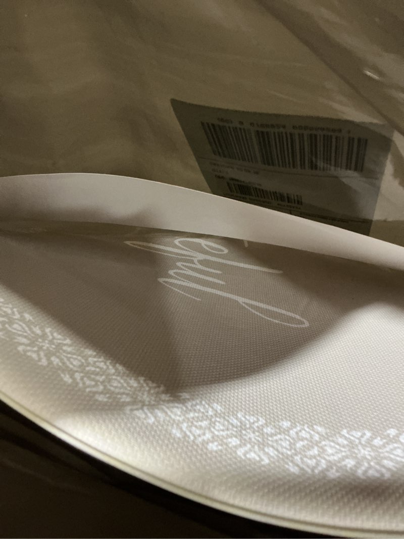 Condition photo showing Good Condition for MARTHA STEWART Bloomfield Grateful Border Kitchen Mat, Comfort Standing Mat, Non-Slip Backing, Water Resistant, Grey, 18"x30" Grey 30"L x 18"W x 0.4"Th