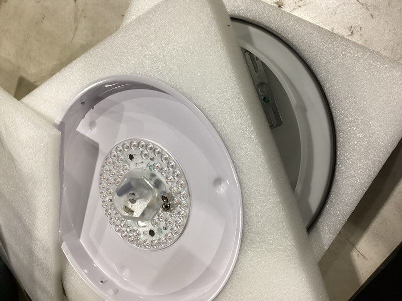 Condition photo showing Good Condition for autelo flush mount ceiling light-black ceiling light fixture - 12inch led close to celing lights with frosted glass shade c3312 bk led black 1-pack led 12-inch