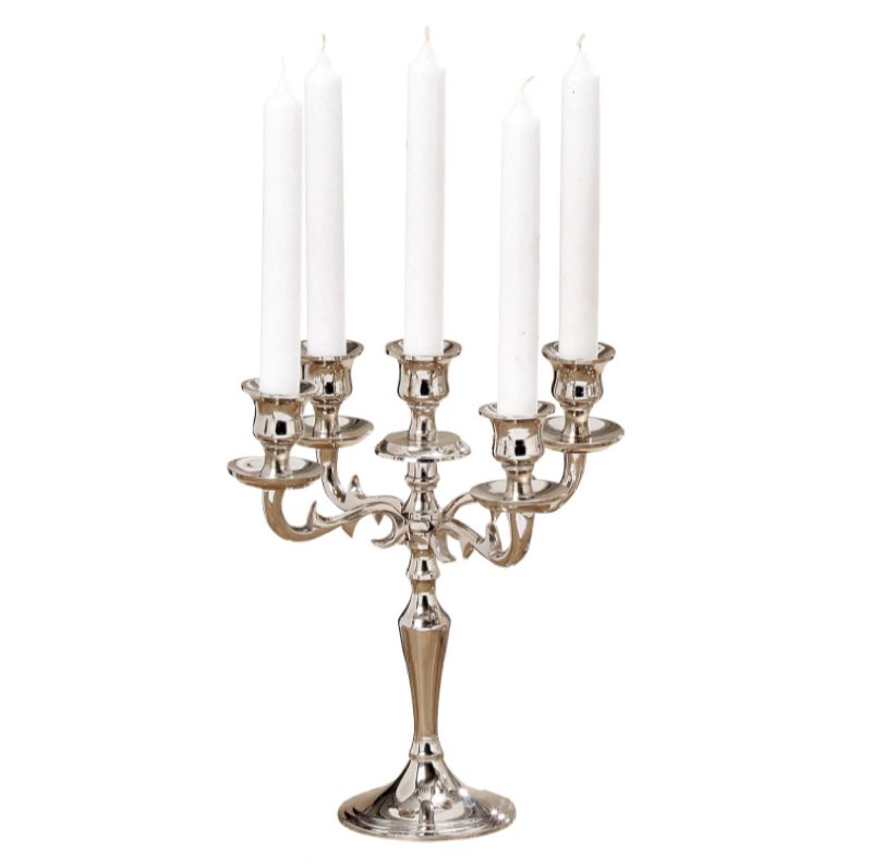 Taper candle silver candelabra hand crafted  *Incomplete*