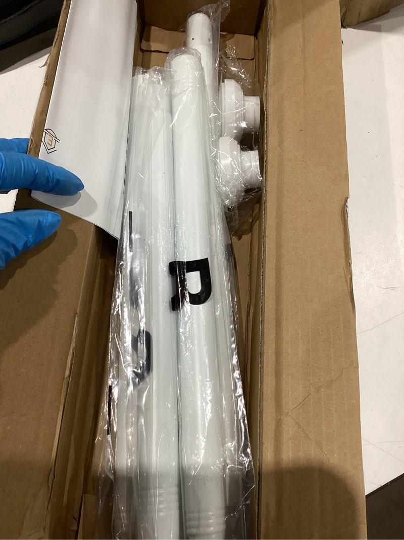 Condition photo showing Good Condition for enjoybasics shower curtain rod 30 to 76 inches, stainless steel adjustable spring tension rods no drill for bathroom, closet, window, room divider, never rust, non slip, white white 30-76