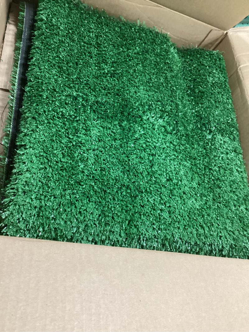 Condition photo showing Good Condition for garland rug artificial grass 3 ft. x 5 ft. large indoor/outdoor area rug green -lush green, durable, and low-maintenance for patios, lawns, and more green 3' x 5' (rectangular)