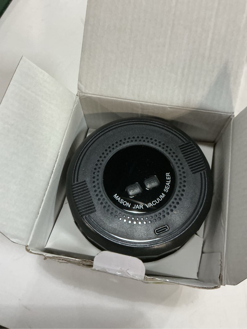 Condition photo showing As Is for Electric Mason Jar Vacuum Sealer - Kit with Wide Mouth Lids - Canning Vacuum Sealer for Food Storage - Black