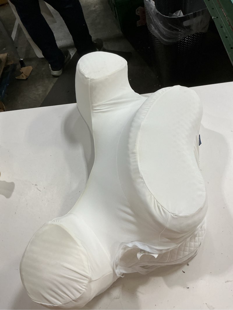 Condition photo showing As Is for side sleeper pillows with arm holes- memory foam shoulder pillow for side sleepers neck support & rotator cuff pain relief, 2pcs pillowcase, ergonomic knee, leg, arm pillow for adults (light grey)