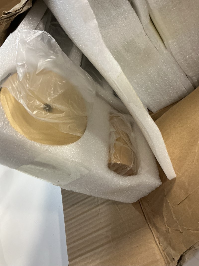 Condition photo showing New/Like New for Gold Hurricane Glass Candle Holders: Cadhodenm Tall Glass Candlestick Holder for Wedding Set of 3 Brass Taper Candle Holders Modern Candle Sticks Holder for Table Centerpiece Party Christmas Home Matte Gold 3PCS