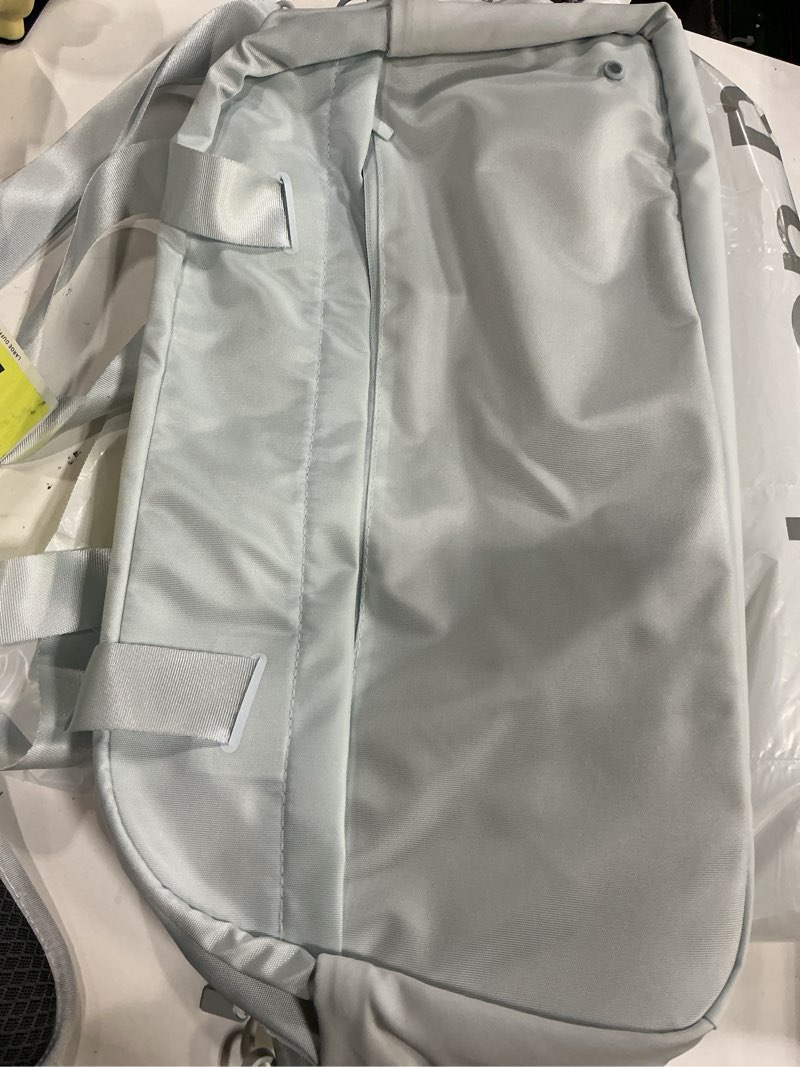 Condition photo showing New/Like New for sporty 20" duffel bag - all in motion - ice blue