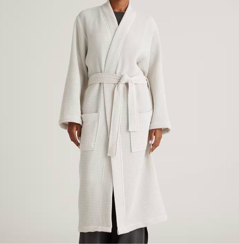 organic turkish waffle robe, small