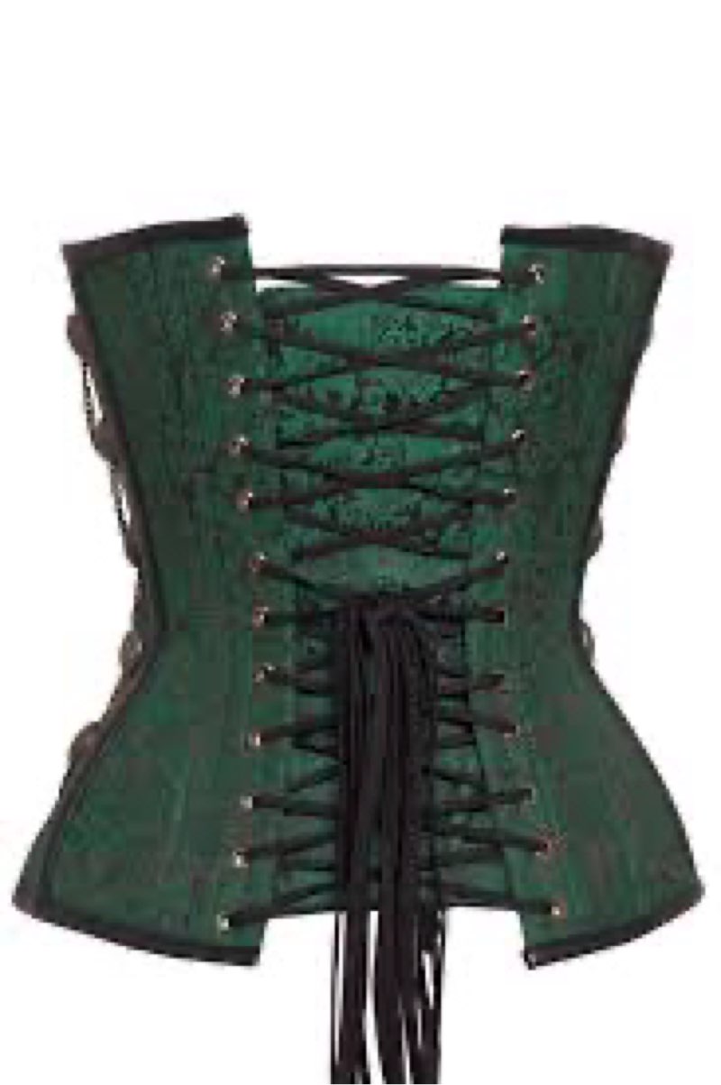 (Size;medium)GREEN LONGLINE STEAMPUNK CORSET