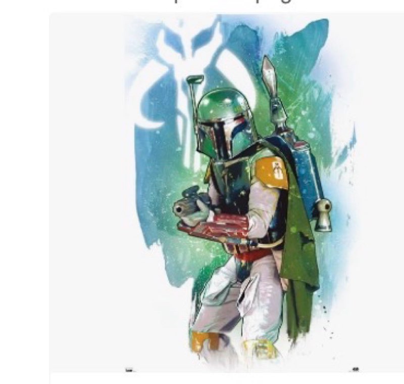 (SIMILAR)Trends International Star Wars: Saga - Boba Fett - Water Color Wall Poster, 34L x 22.4W, Premium Unf