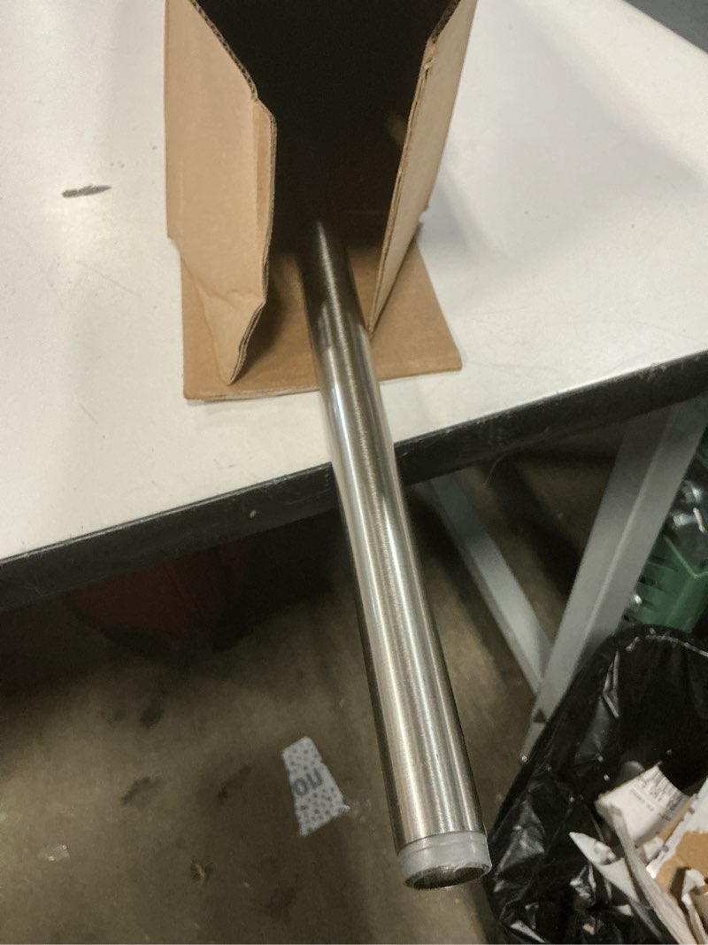 Condition photo showing Good Condition for ivilon drapery window curtain rod - end cap style design 1 inch pole. 48 to 86 inch color brushed nickel 48 to 86 in.