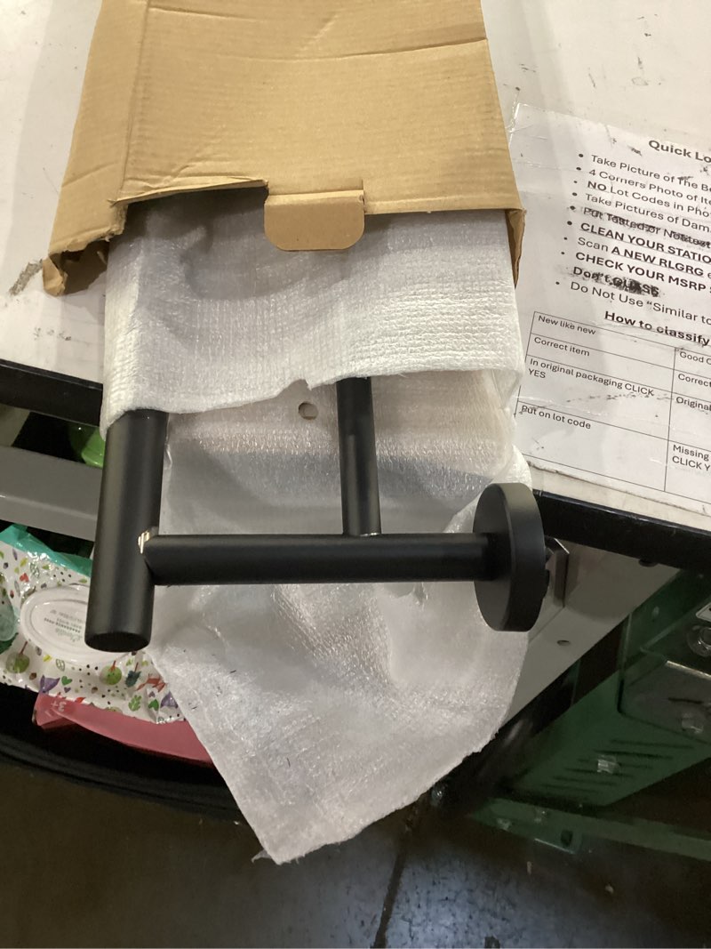 Condition photo showing Good Condition for jqk double towel bar 27 inch, matte black useable length 24 inch 304 stainless steel thicken 0.8mm bath towel rack for bathroom, towel holder wall mount, tb100l24-pb 27 inch matte black