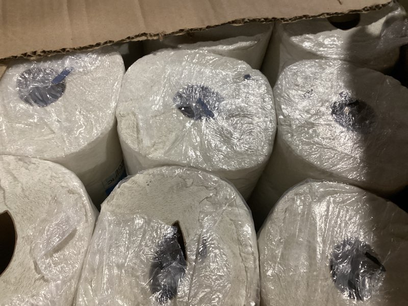 Condition photo showing As Is for preference perforated paper towel 250 roll - 12 rolls/carton - white