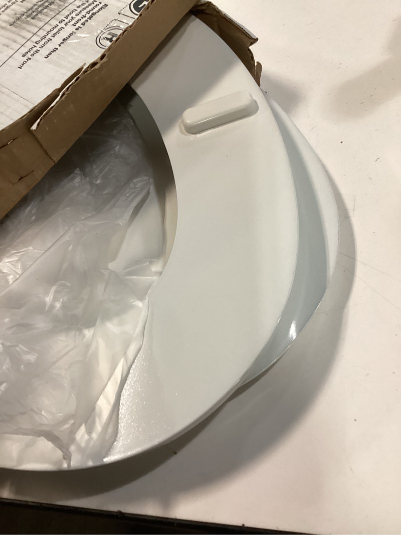 Condition photo showing As Is for Product incomplete, KOHLER Stonewood Quiet-Close, Elongated Toilet Seat Soft Close, Durable Wood, Easy Installation, Universal Fit, Home Essentials, White Finish, K-20466-0 Elongated White