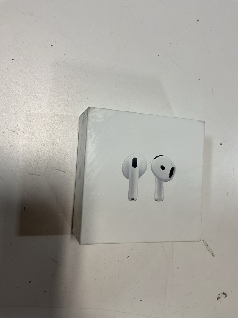 Condition photo showing Good Condition for Apple AirPods 4 Wireless Earbuds, Bluetooth Headphones, Personalized Spatial Audio, Sweat and Water Resistant, USB-C Charging Case, H2 Chip, Up to 30 Hours of Battery Life, Effortless Setup for iPhone Without Active Noise Cancellation Without AppleCare+