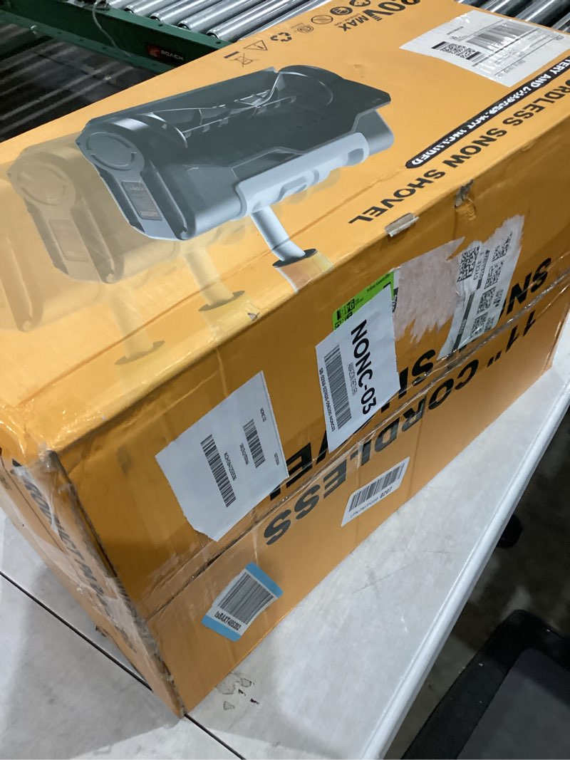 Condition photo showing New/Like New for Cordless Snow Shovel Compatible with DeWalt 20V Max Battery, 11" Electric Snow Blower w/ 20FT Max Throw & Adjustable Handle, Snow Thrower for Driveway, Deck, Patio, Steps(Tool Only) Black (Battery and charger not included)