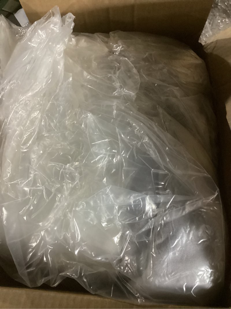 Condition photo showing New/Like New for furhaven orthopedic dog bed for large dogs, l-shaped chaise contour with orthopedic egg crate & a solid orthopedic foam base for joint support, washable cover, large, faux fur & suede, stone gray large stone gray