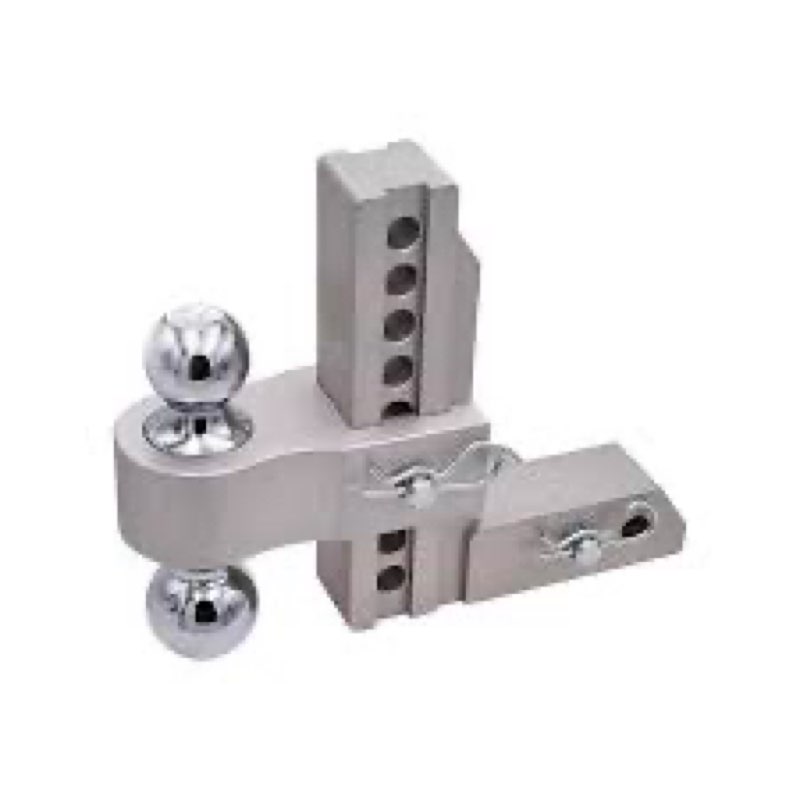 KYX Aluminum Adjustable Trailer Hitch,2.5 inch Receiver,Flexible 6''Lift Adjustment, 18500 LBS GTW, 