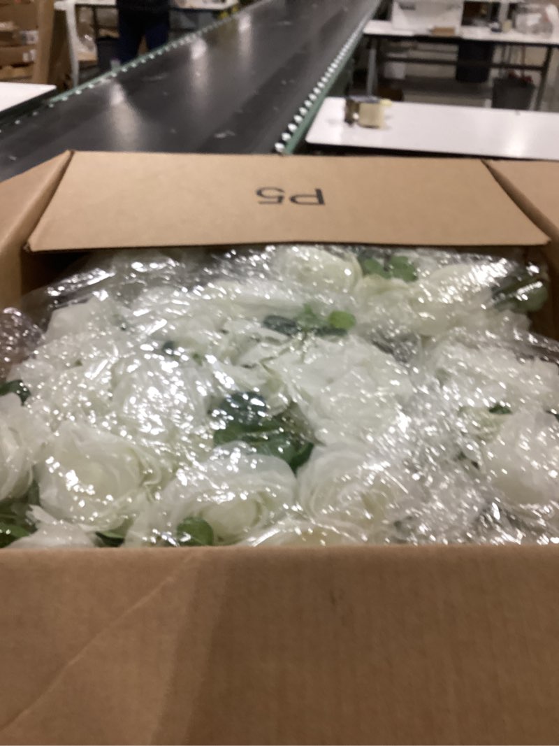 Condition photo showing Good Condition for BLOSMON Artificial Flower Balls Wedding Centerpieces 10 Pcs 15.7" Large White Fake Flowers Rose Hydrangea Ball Arrangement Center Pieces for Table Silk Floral Bouquet for Wedding Party Home Decor Diam 15.7" - 10 Pcs White