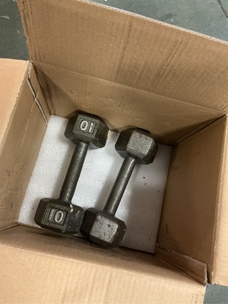 Condition photo showing Good Condition for Marcy Cast Iron Hex Dumbbells Collection - Available size from 3-lb to 100-lb, SOLD INDIVIDUALLY 10lbs of 2 pcs