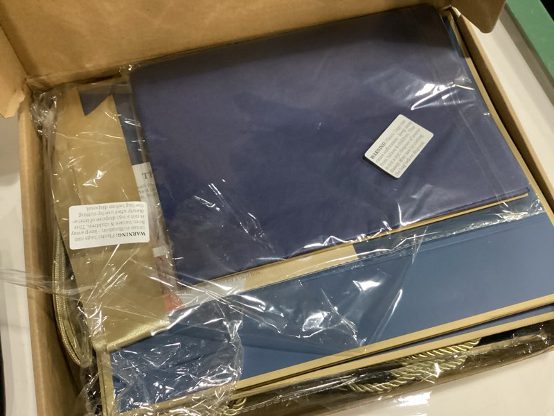 Condition photo showing Good Condition for PASEOTA 12.6" Gift Bags Medium Size Set of 10 - Includes Tissue Paper & Cards, Luxury Gift Bags with Handles for Holiday Wedding Birthday (12.6" x 9.8" x 4.3", Navy Gold) B-Navy Gold