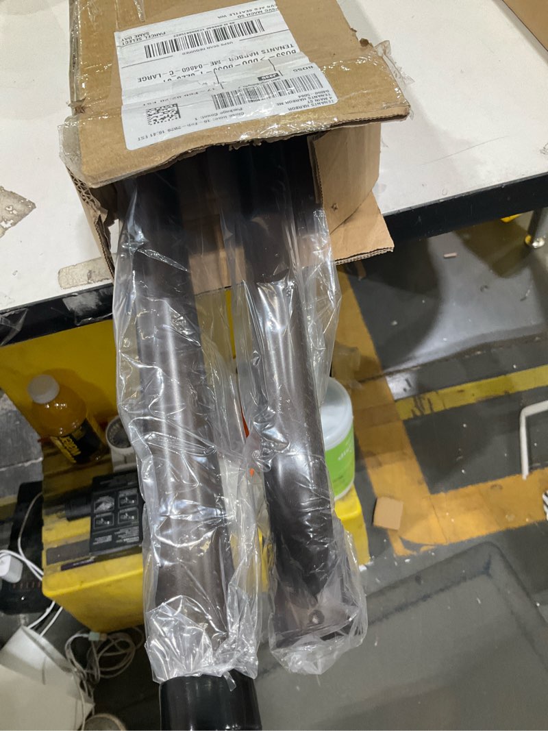 Condition photo showing Good Condition for 1 1/4 diam large room darkening rods, 48-84inch(4-7ft) length telescoping wrap around curtain rods for bedroom living room kitchen, dark bronze dark bronze 48-84"
